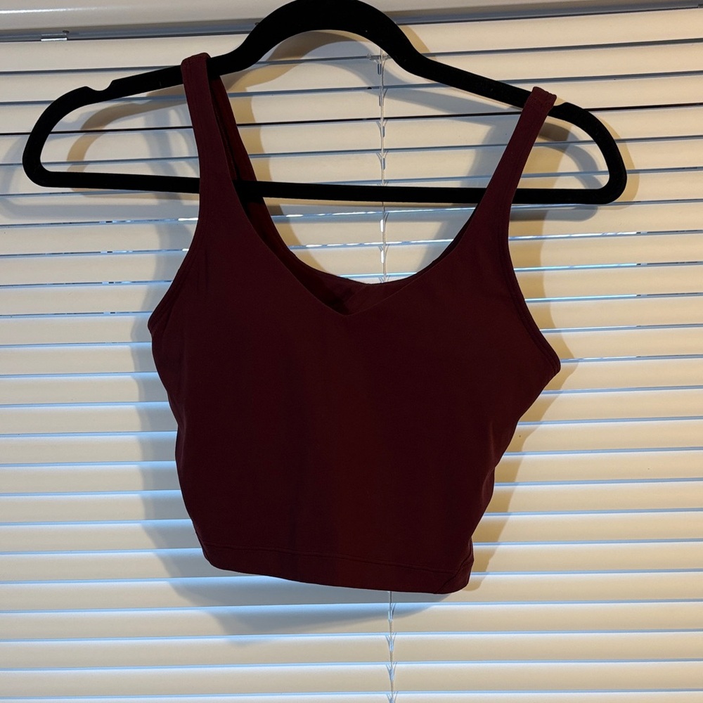 Lululemon Athletica Dark Red Cropped Tank